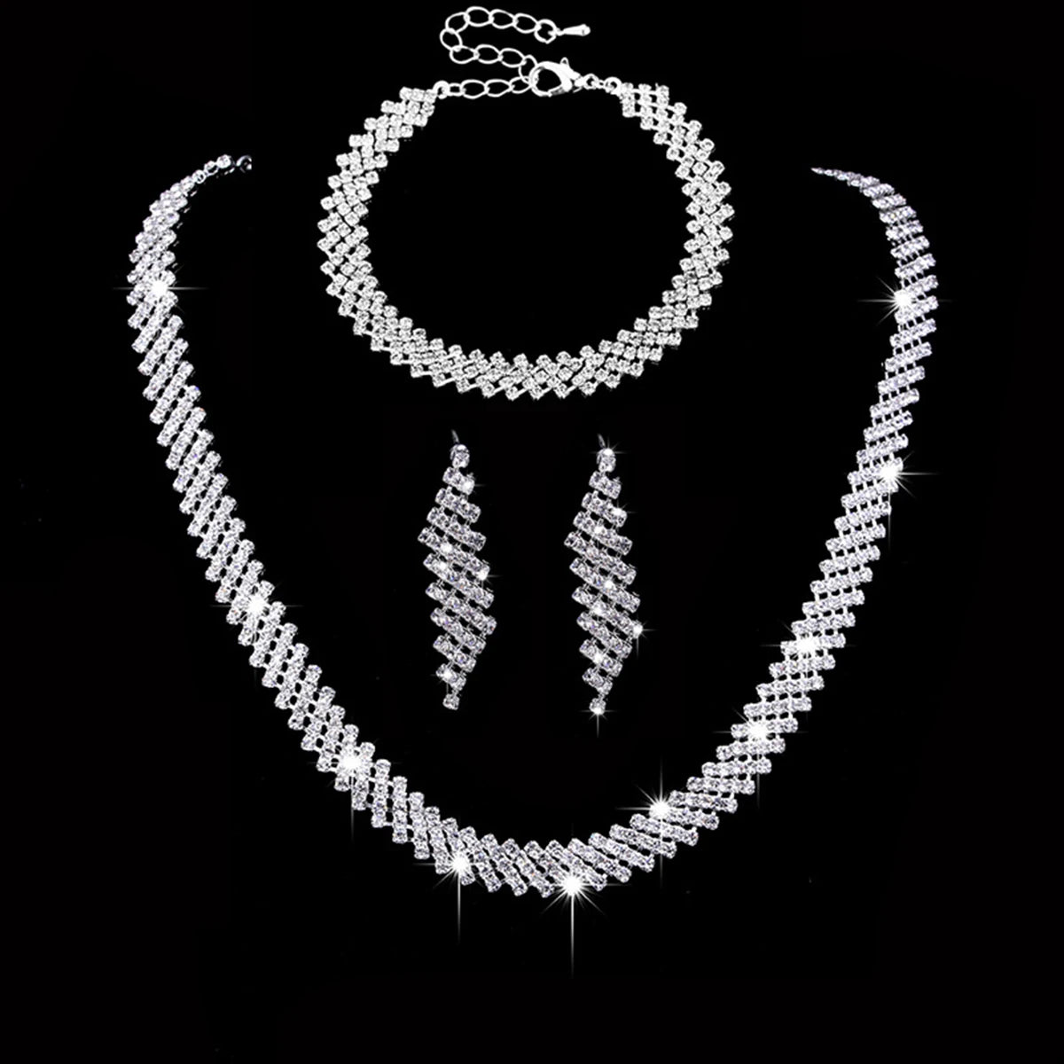 necklaces with earrings, bracelets, jewelry sets, banquet and party accessories
