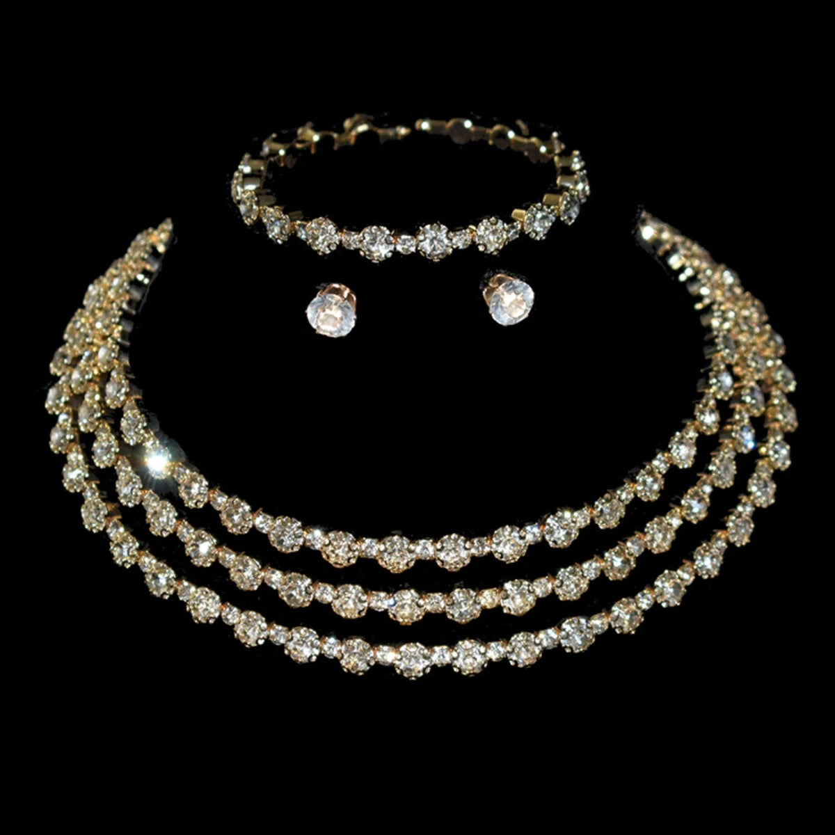 necklaces with earrings, bracelets, jewelry sets, banquet and party accessories