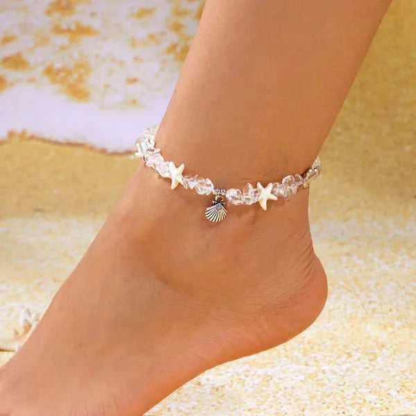 Cross 8 Shape Word Anklet For Women Hollow Love Heart Thin Chain Anklets