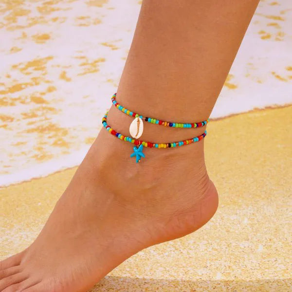 Cross 8 Shape Word Anklet For Women Hollow Love Heart Thin Chain Anklets