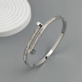 New nail stainless steel gold-plated bracelet 18K, high-quality waterproof couple bracelet,