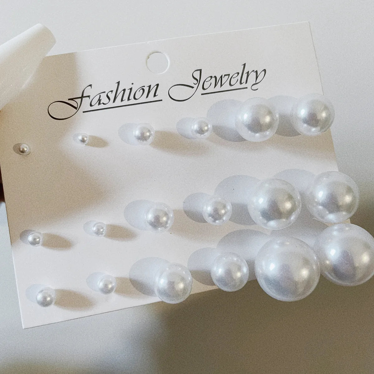 Crystal Pearl Earrings Set Fashion Silver Color Geometric Metal Studs For Women Girls Trend Jewelry Gifts