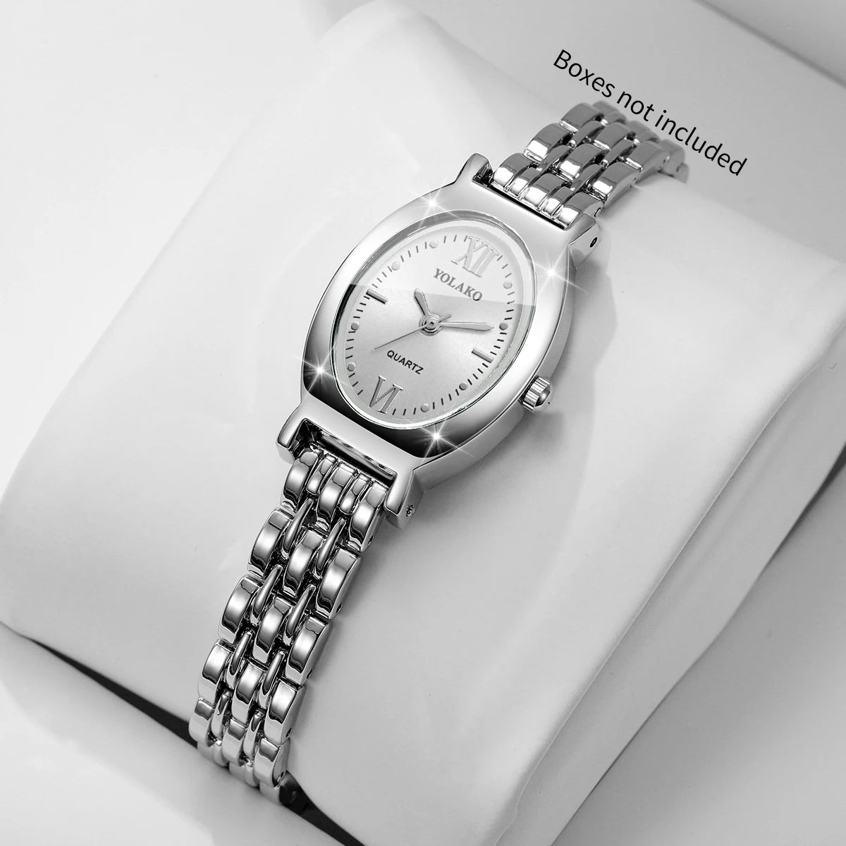 Elegant Oval Dial Women Quartz Watch Ultra-thin Bracelet Strap Ladies