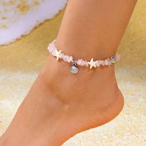 Cross 8 Shape Word Anklet For Women Hollow Love Heart Thin Chain Anklets