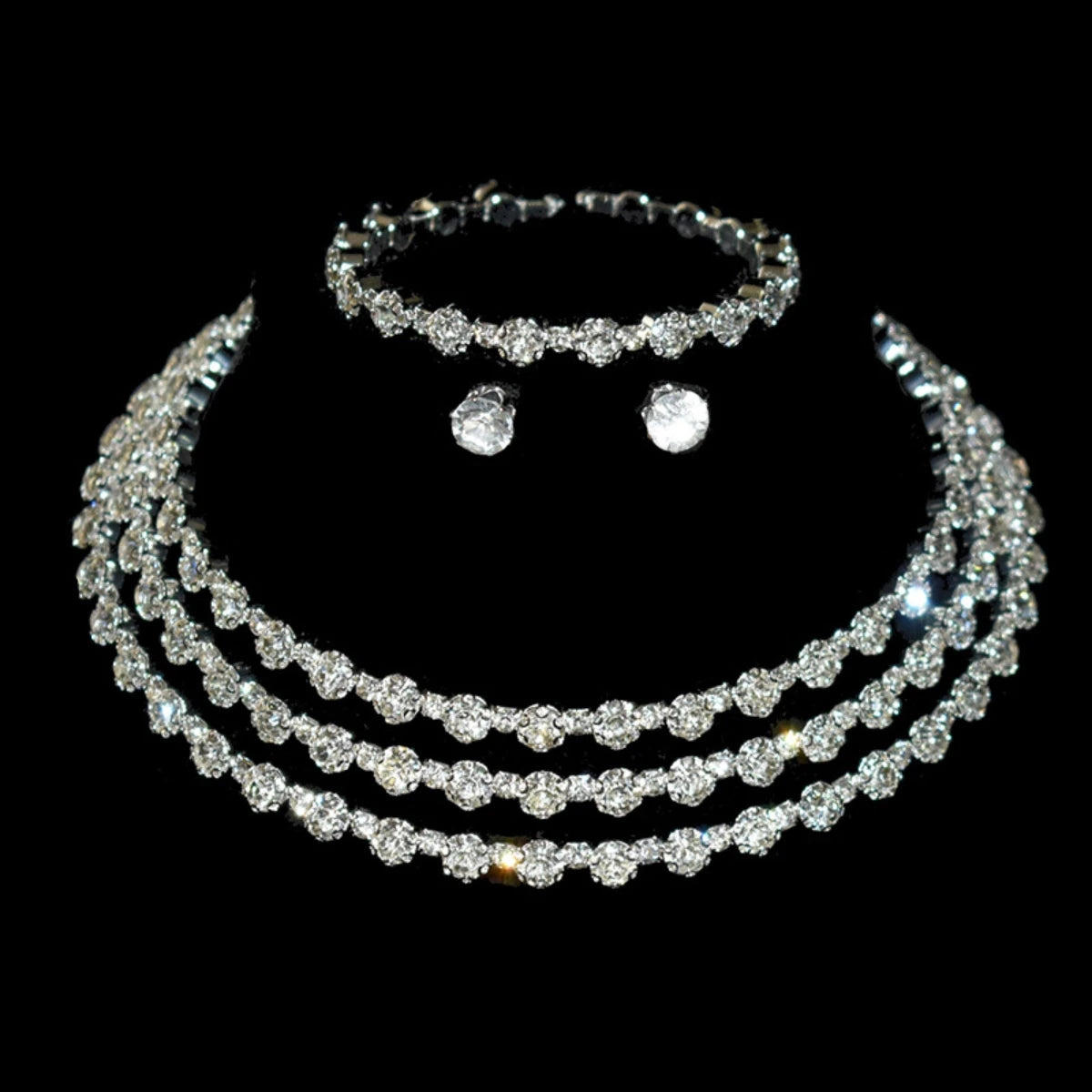 necklaces with earrings, bracelets, jewelry sets, banquet and party accessories
