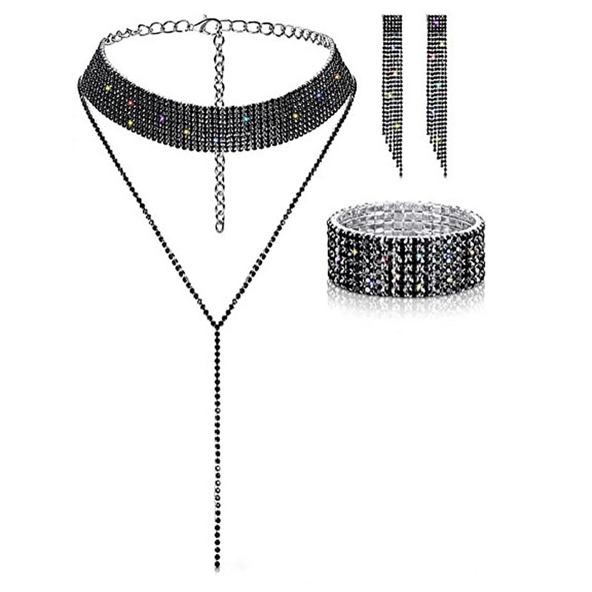 necklaces with earrings, bracelets, jewelry sets, banquet and party accessories