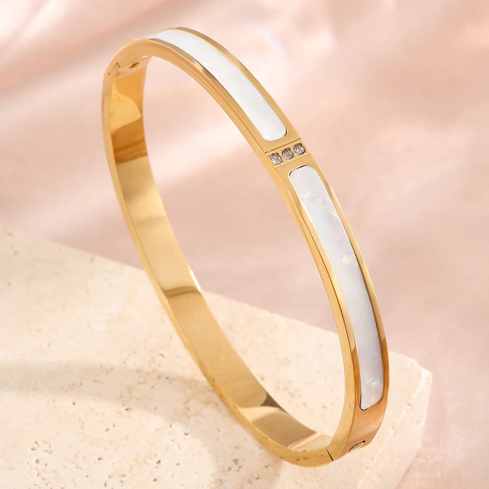 Stainless Steel Bracelet Set for Women Stackable Bangles Fashion