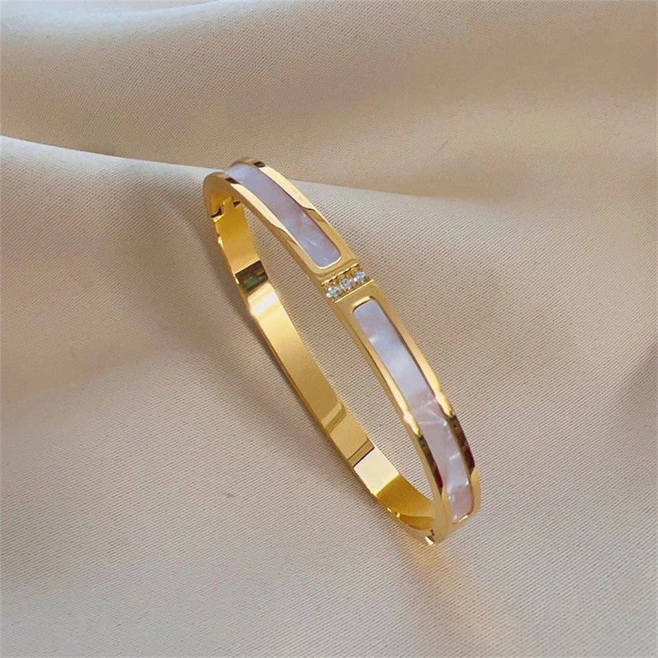 Stainless Steel Bracelet Set for Women Stackable Bangles Fashion