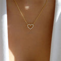Hollow Love Pendant Necklace for Women Trendy Jewelry Accessories